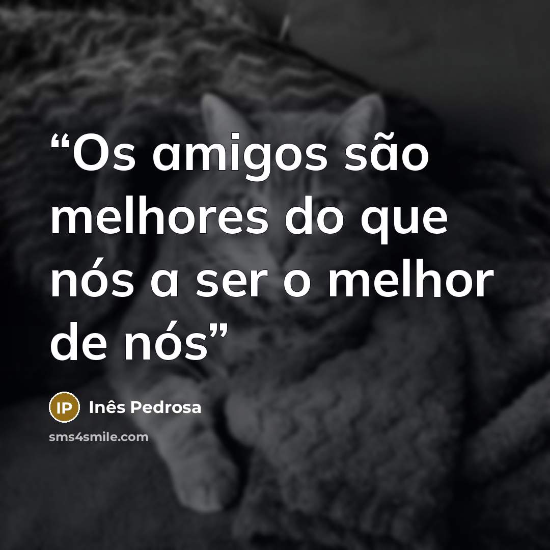 “Os amigos são melhores do que nós a ser o melhor de nós” quote by Inês Pedrosa