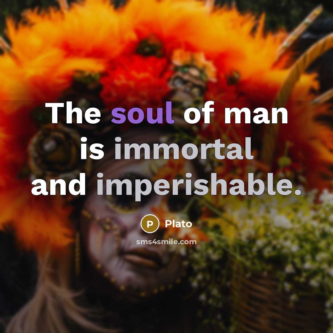 “The soul of man is immortal and imperishable.” quote by Plato