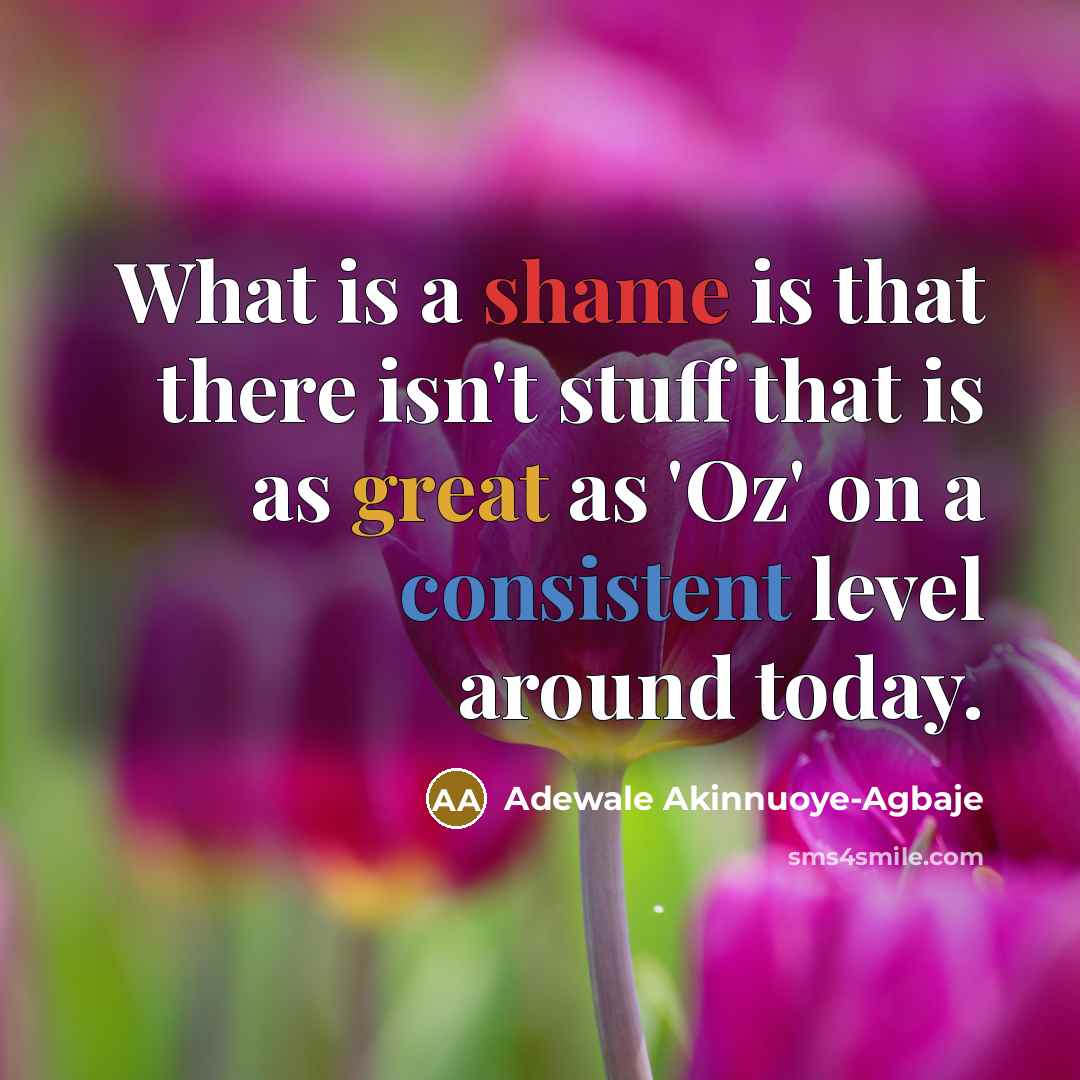 “What is a shame is that there isn't stuff that is as great as 'Oz' on a consistent level around today.” quote by Adewale Akinnuoye-Agbaje