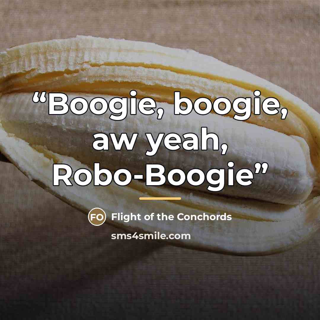 “Boogie, boogie, aw yeah, Robo-Boogie” quote by Flight of the Conchords