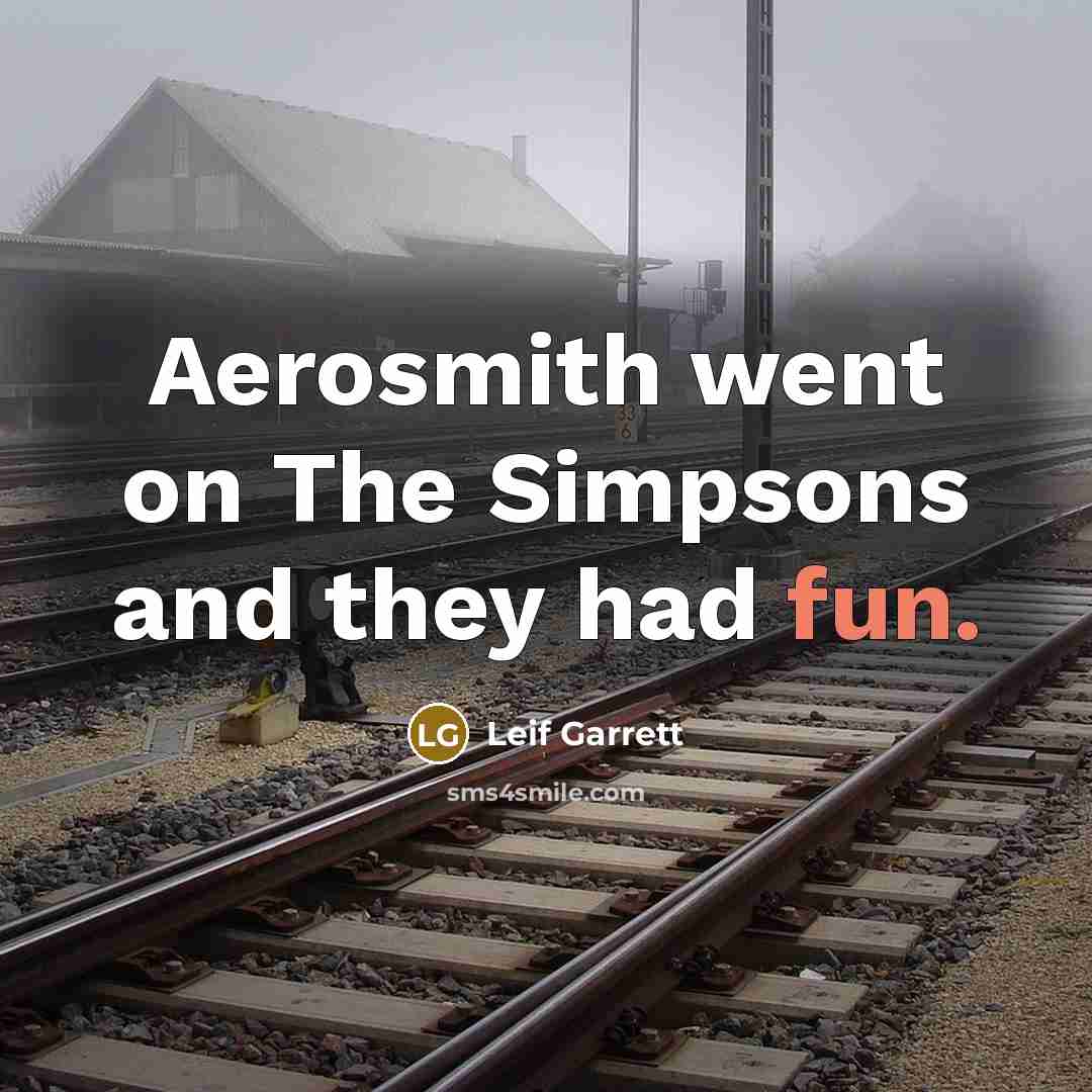 “Aerosmith went on The Simpsons and they had fun.” quote by Leif Garrett
