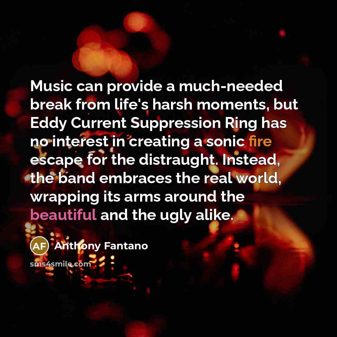 “Music can provide a much-needed break from life's harsh moments, but Eddy Current Suppression Ring has no interest in creating a sonic fire escape for the distraught. Instead, the band embraces the real world, wrapping its arms around the beautiful and the ugly alike.” quote by Anthony Fantano