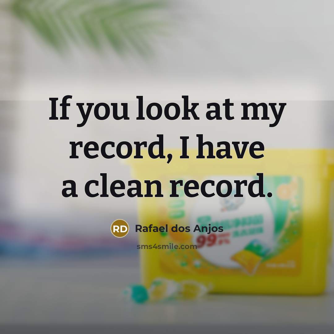 “If you look at my record, I have a clean record.” quote by Rafael dos Anjos