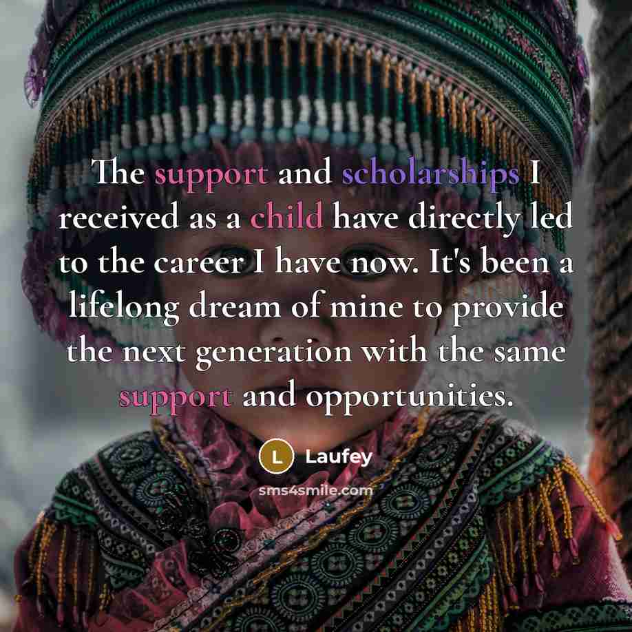 “The support and scholarships I received as a child have directly led to the career I have now. It's been a lifelong dream of mine to provide the next generation with the same support and opportunities.” quote by Laufey
