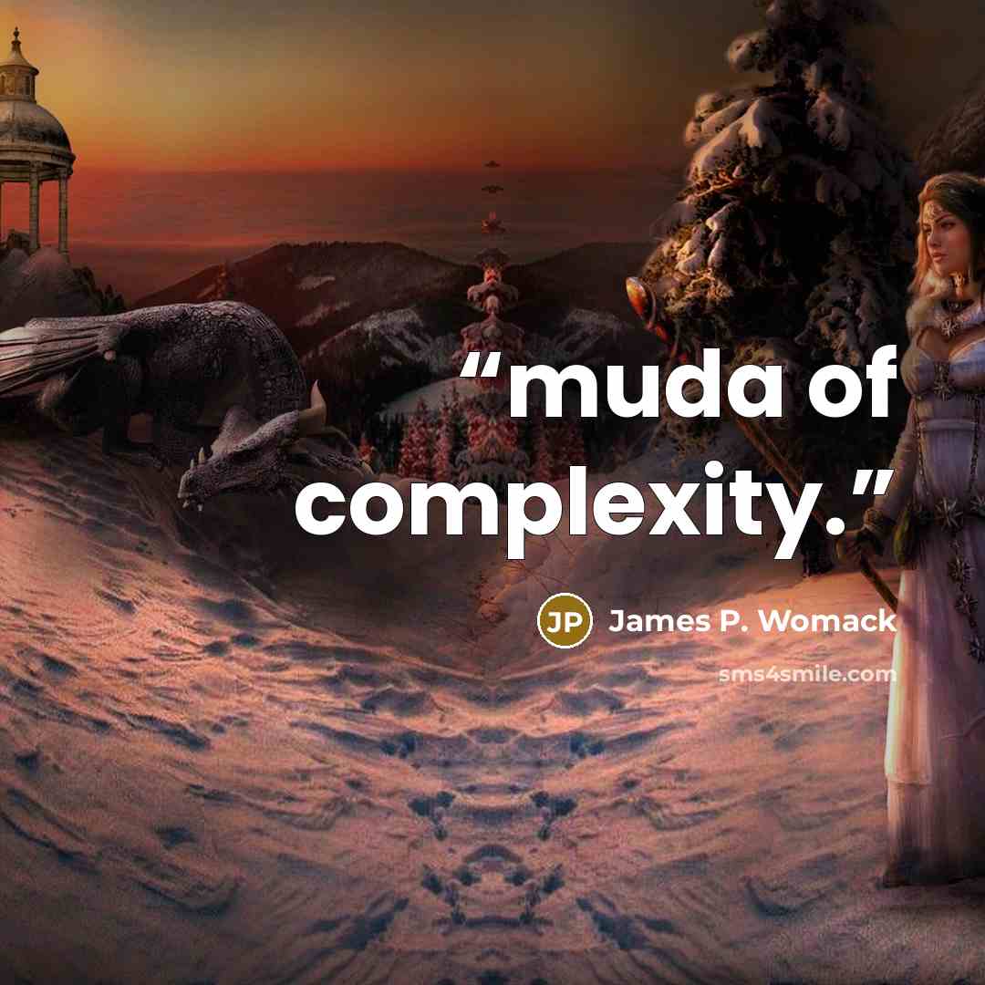 “muda of complexity.” quote by James P. Womack