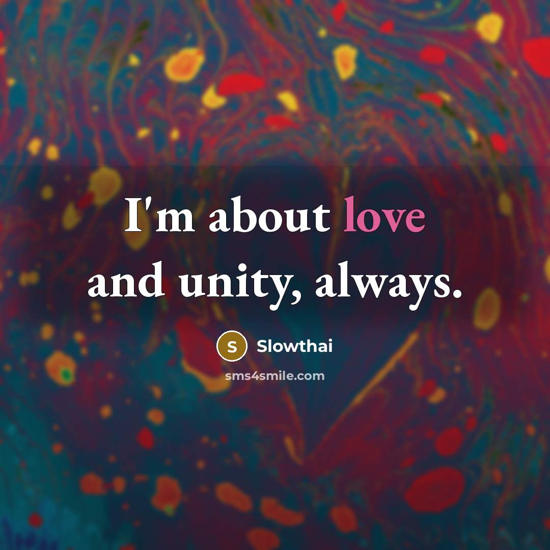 “I'm about love and unity, always.” quote by Slowthai