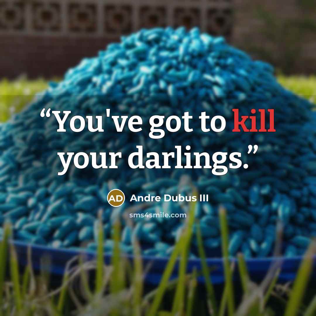 “You've got to kill your darlings.” quote by Andre Dubus III