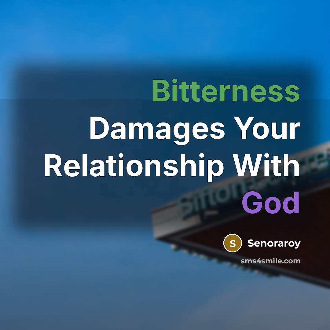 “Bitterness Damages Your Relationship With God” quote by Senoraroy