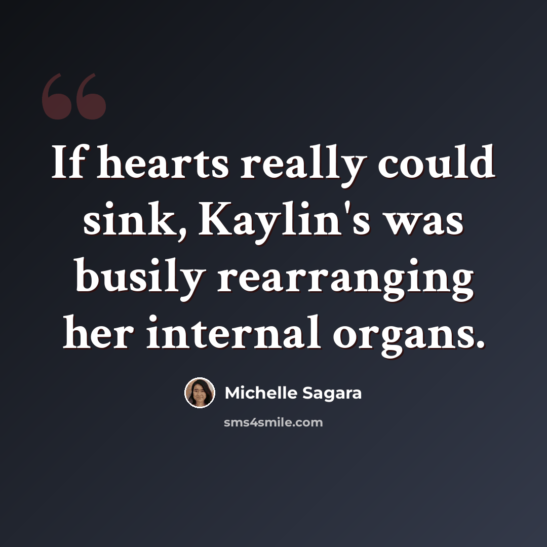 “If hearts really could sink, Kaylin's was busily rearranging her internal organs.” quote by Michelle Sagara