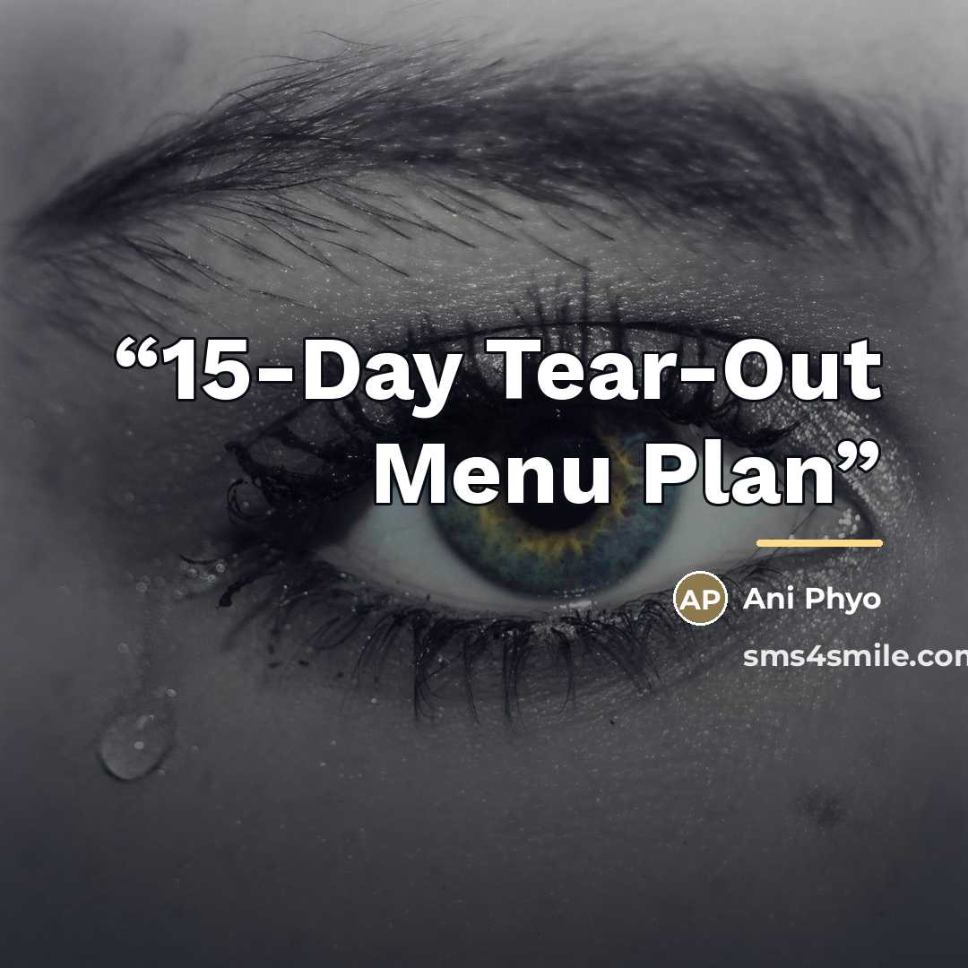 “15-Day Tear-Out Menu Plan” quote by Ani Phyo