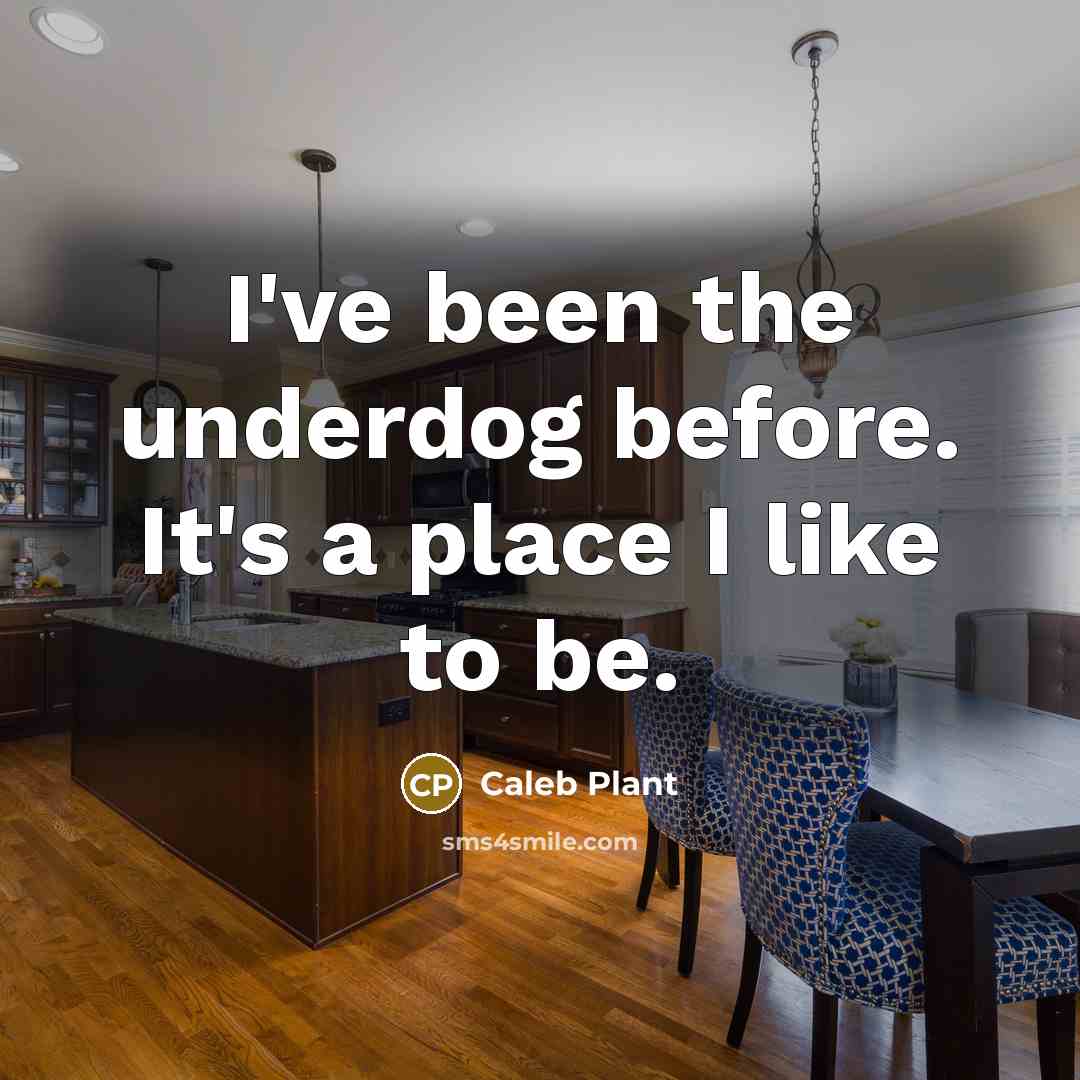 “I've been the underdog before. It's a place I like to be.” quote by Caleb Plant
