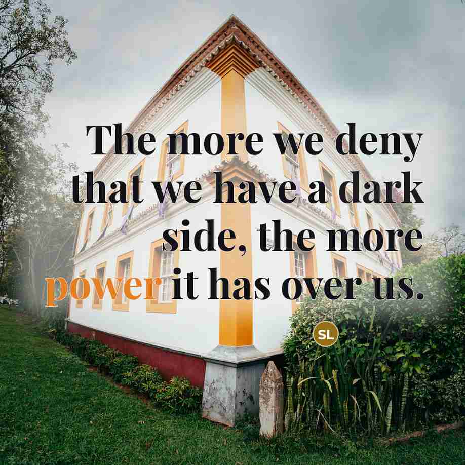 “The more we deny that we have a dark side, the more power it has over us.” quote by Sheryl Lee