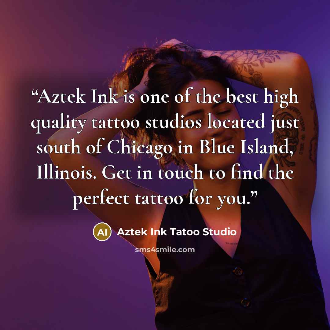 “Aztek Ink is one of the best high quality tattoo studios located just south of Chicago in Blue Island, Illinois. Get in touch to find the perfect tattoo for you.” quote by Aztek Ink Tatoo Studio