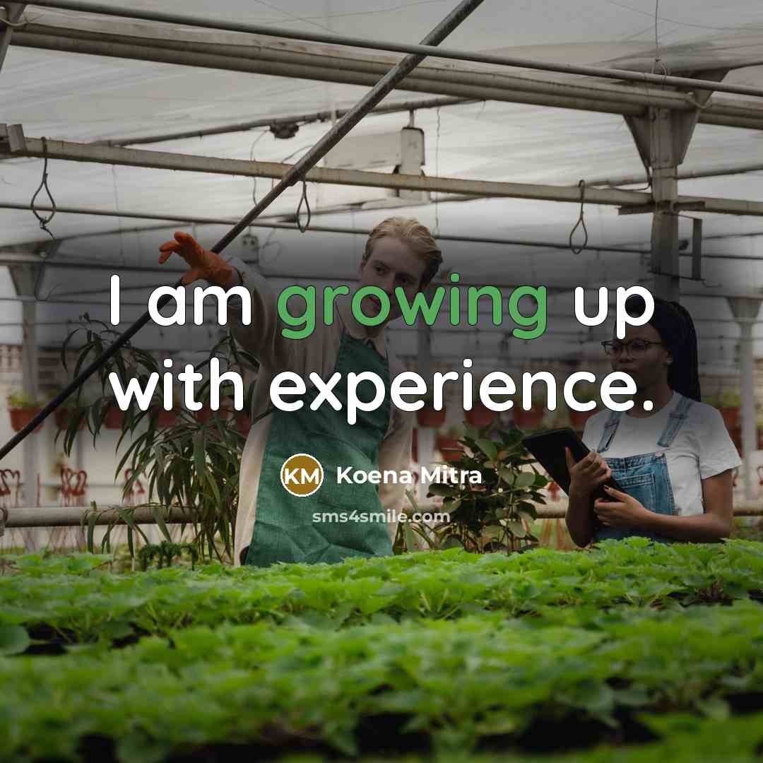 “I am growing up with experience.” quote by Koena Mitra
