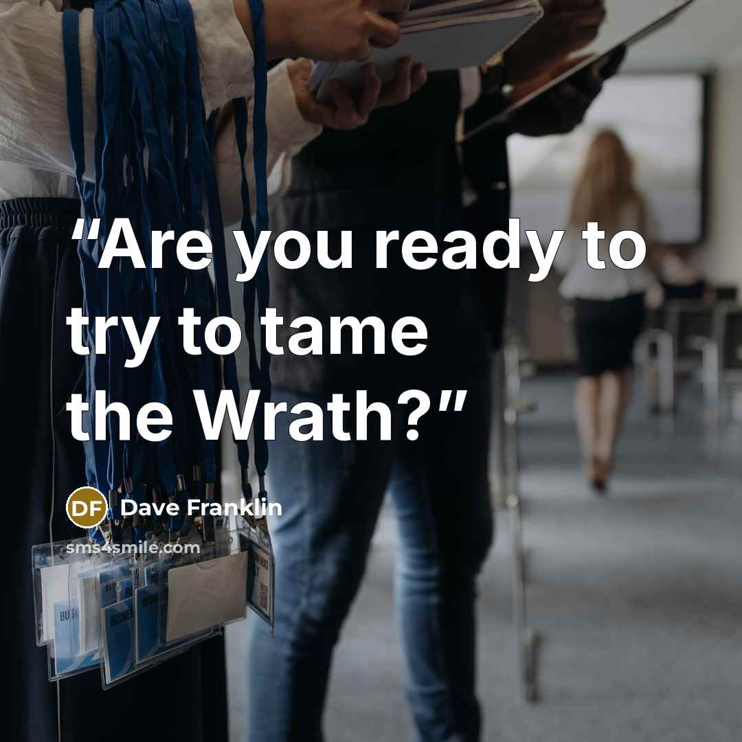 “Are you ready to try to tame the Wrath?” quote by Dave Franklin
