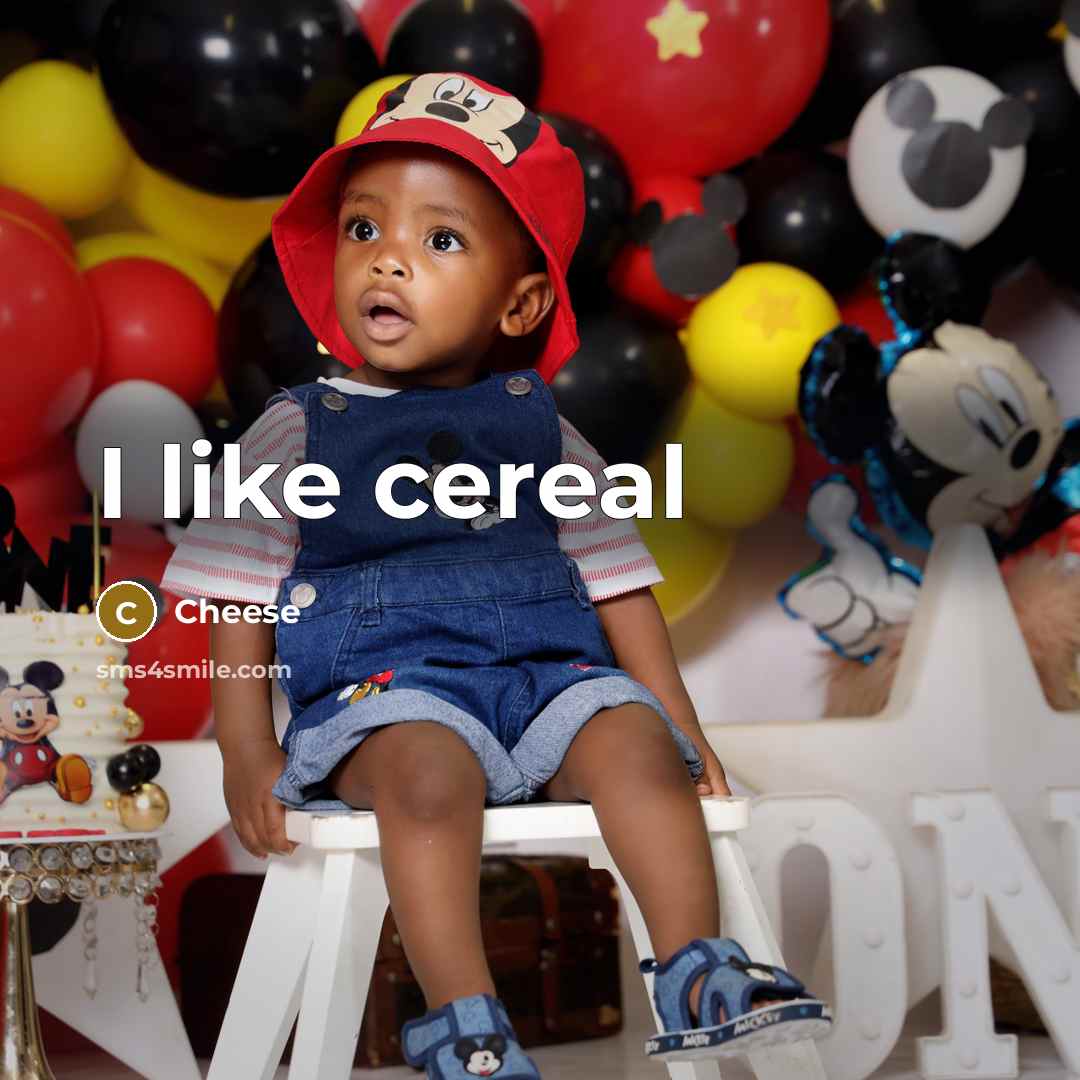 “I like cereal” quote by Cheese