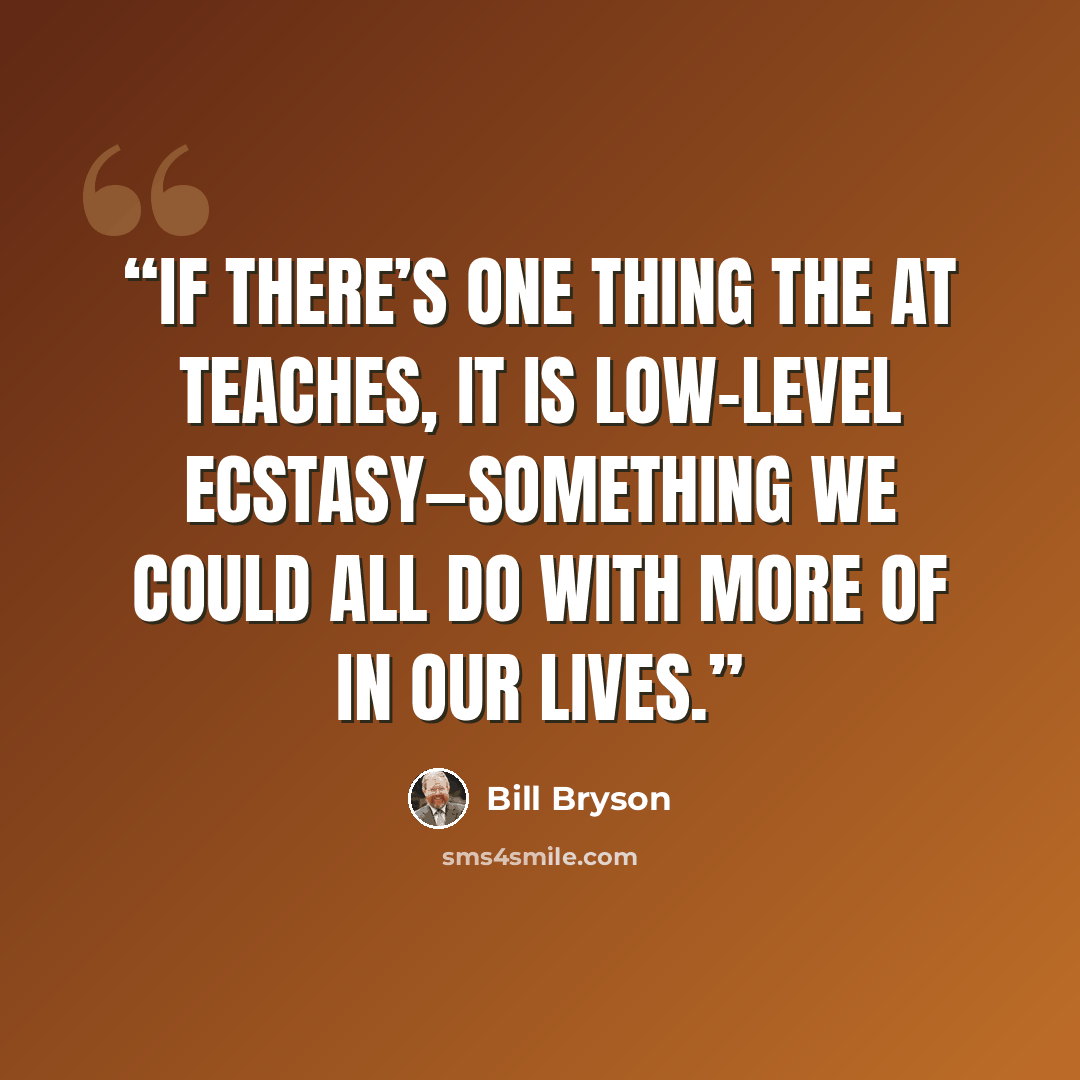 “If there’s one thing the AT teaches, it is low-level ecstasy—something we could all do with more of in our lives.” quote by Bill Bryson