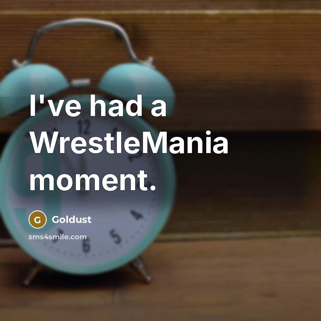 “I've had a WrestleMania moment.” quote by Goldust