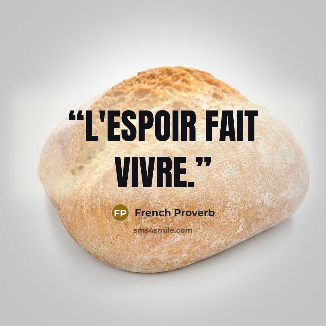 “L'espoir fait vivre.” quote by French proverb
