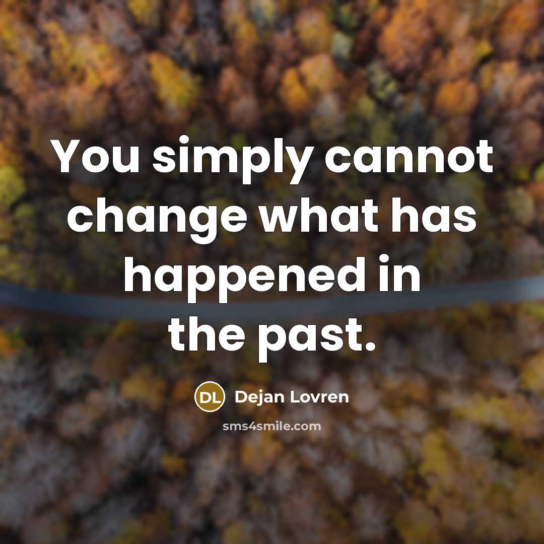 “You simply cannot change what has happened in the past.” quote by Dejan Lovren