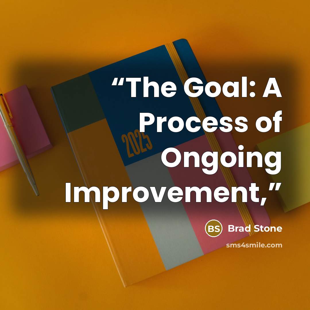 “The Goal: A Process of Ongoing Improvement,” quote by Brad Stone