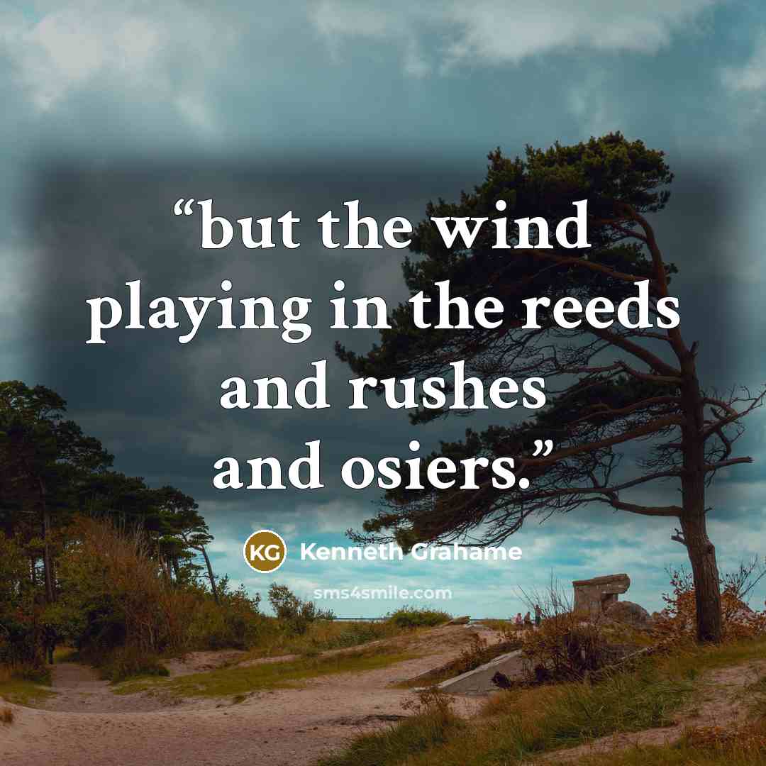 “but the wind playing in the reeds and rushes and osiers.” quote by Kenneth Grahame