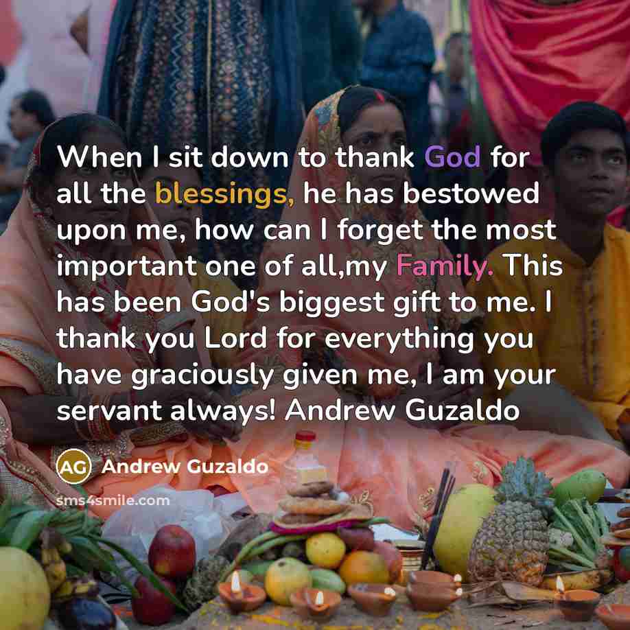 “When I sit down to thank God for all the blessings, he has bestowed upon me, how can I forget the most important one of all,my Family. This has been God's biggest gift to me. I thank you Lord for everything you have graciously given me, I am your servant always! Andrew Guzaldo” quote by Andrew Guzaldo