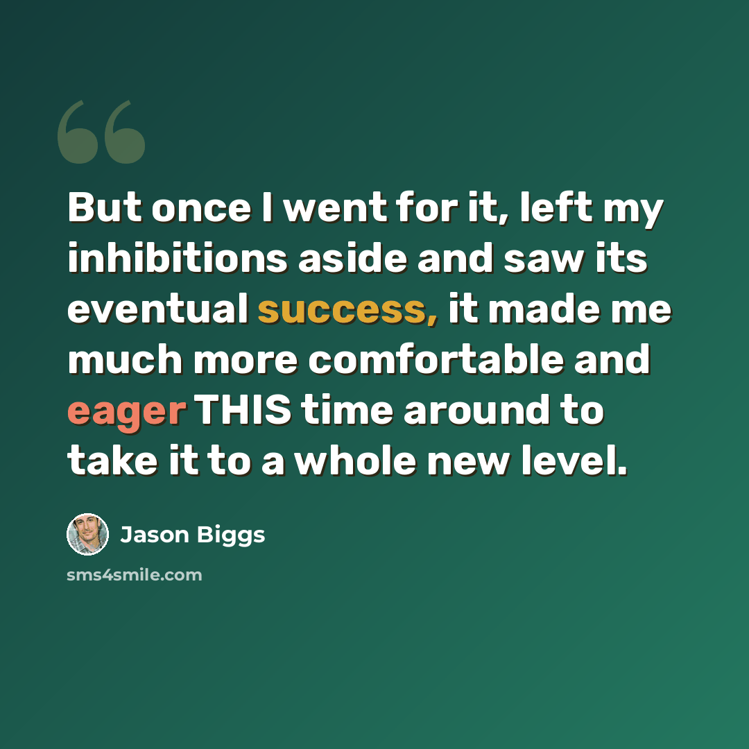 “But once I went for it, left my inhibitions aside and saw its eventual success, it made me much more comfortable and eager THIS time around to take it to a whole new level.” quote by Jason Biggs