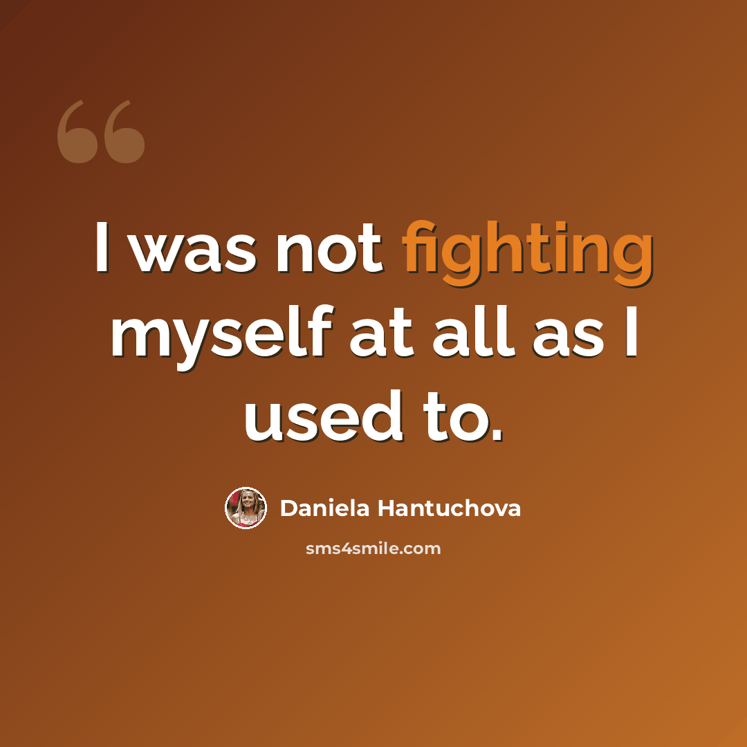 “I was not fighting myself at all as I used to.” quote by Daniela Hantuchova