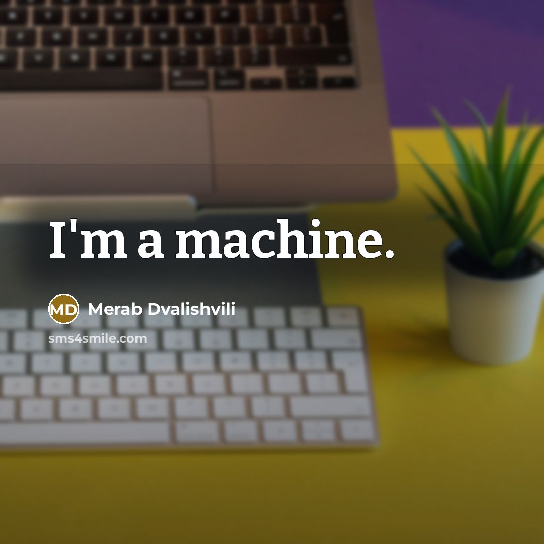 “I'm a machine.” quote by Merab Dvalishvili