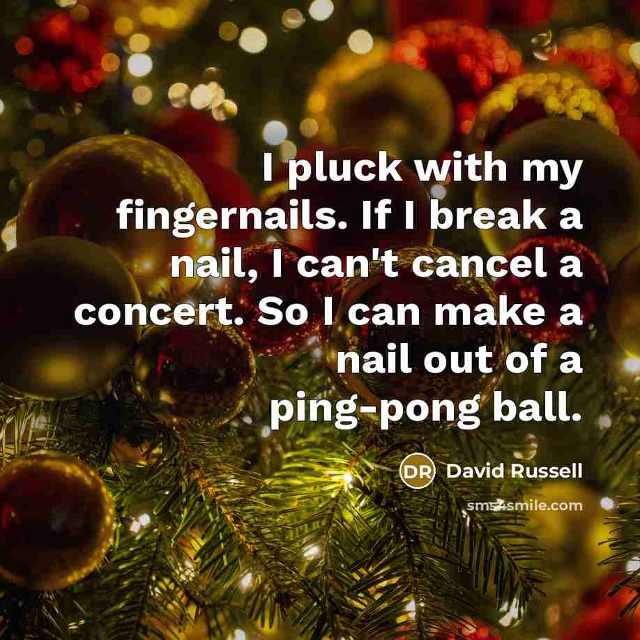 “I pluck with my fingernails. If I break a nail, I can't cancel a concert. So I can make a nail out of a ping-pong ball.” quote by David Russell