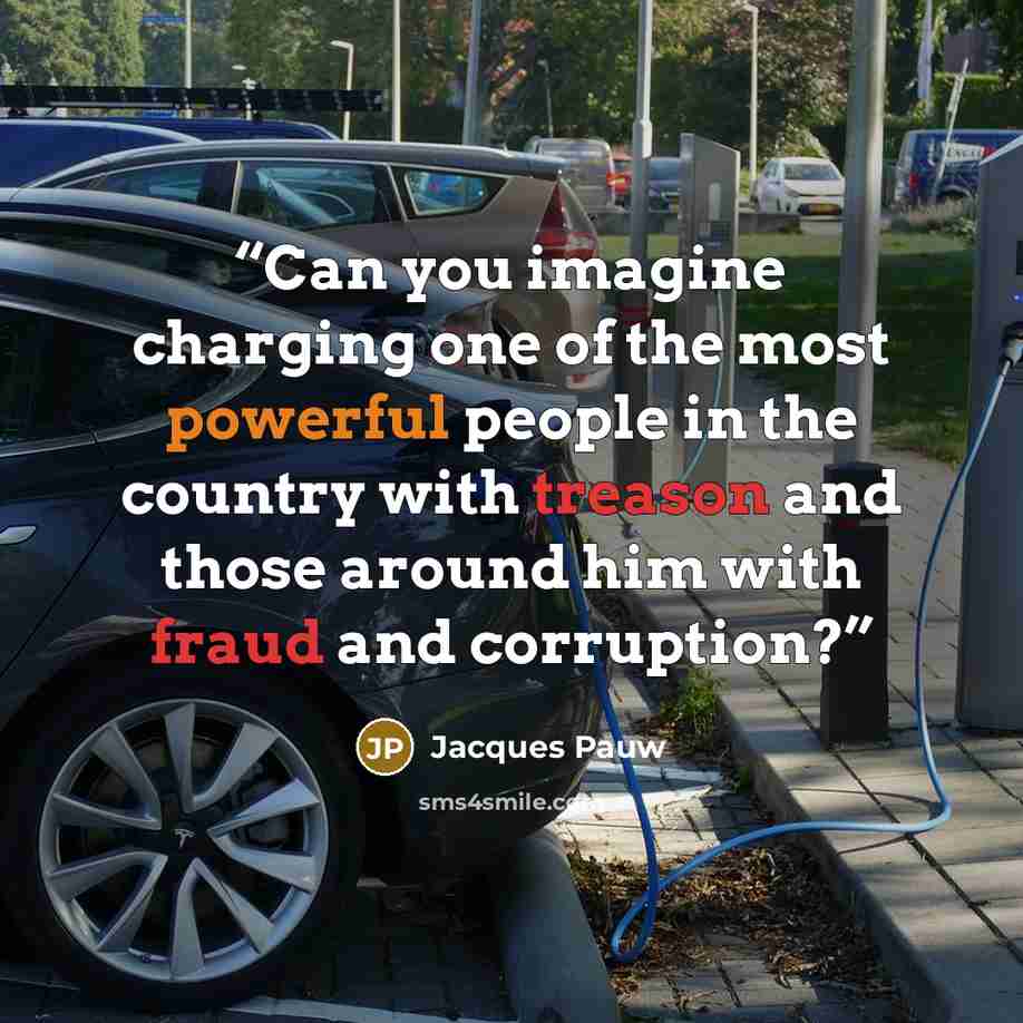 “Can you imagine charging one of the most powerful people in the country with treason and those around him with fraud and corruption?” quote by Jacques Pauw