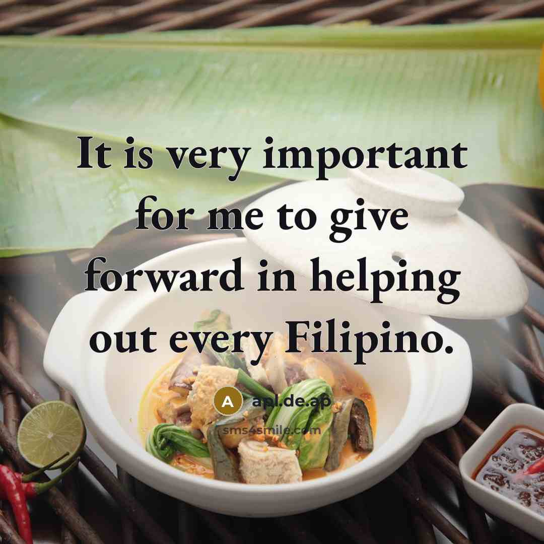 “It is very important for me to give forward in helping out every Filipino.” quote by apl.de.ap