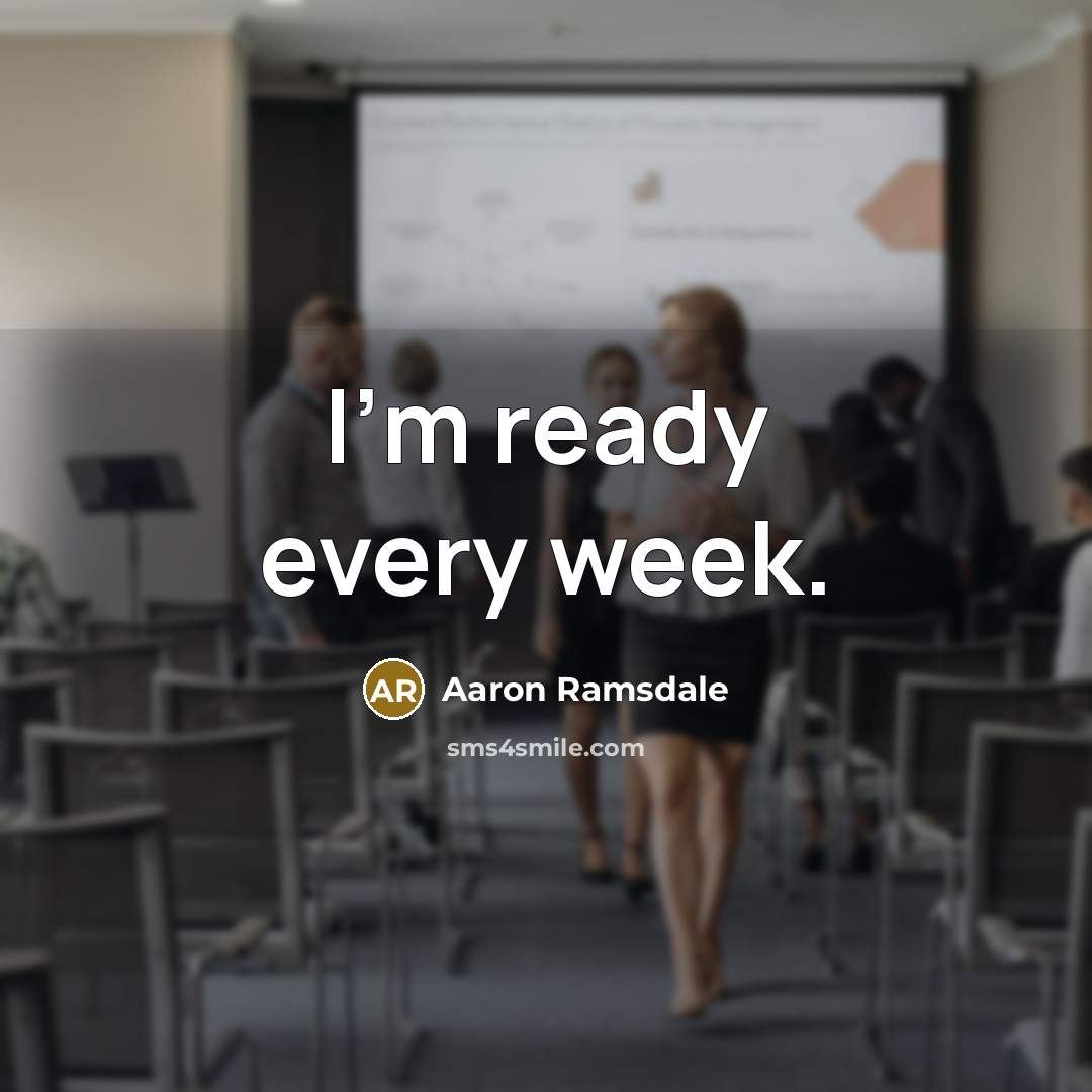 “I'm ready every week.” quote by Aaron Ramsdale