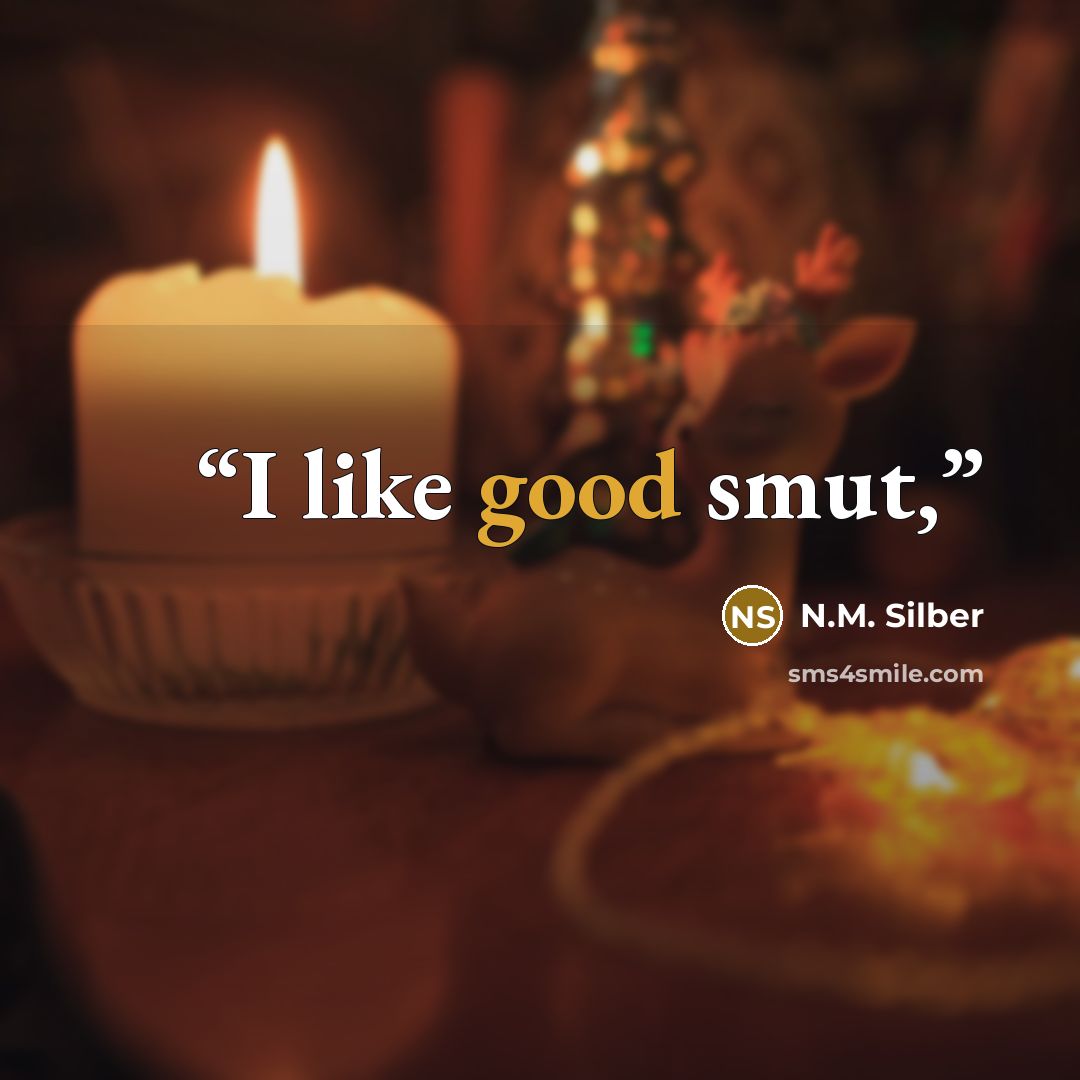 “I like good smut,” quote by N.M. Silber