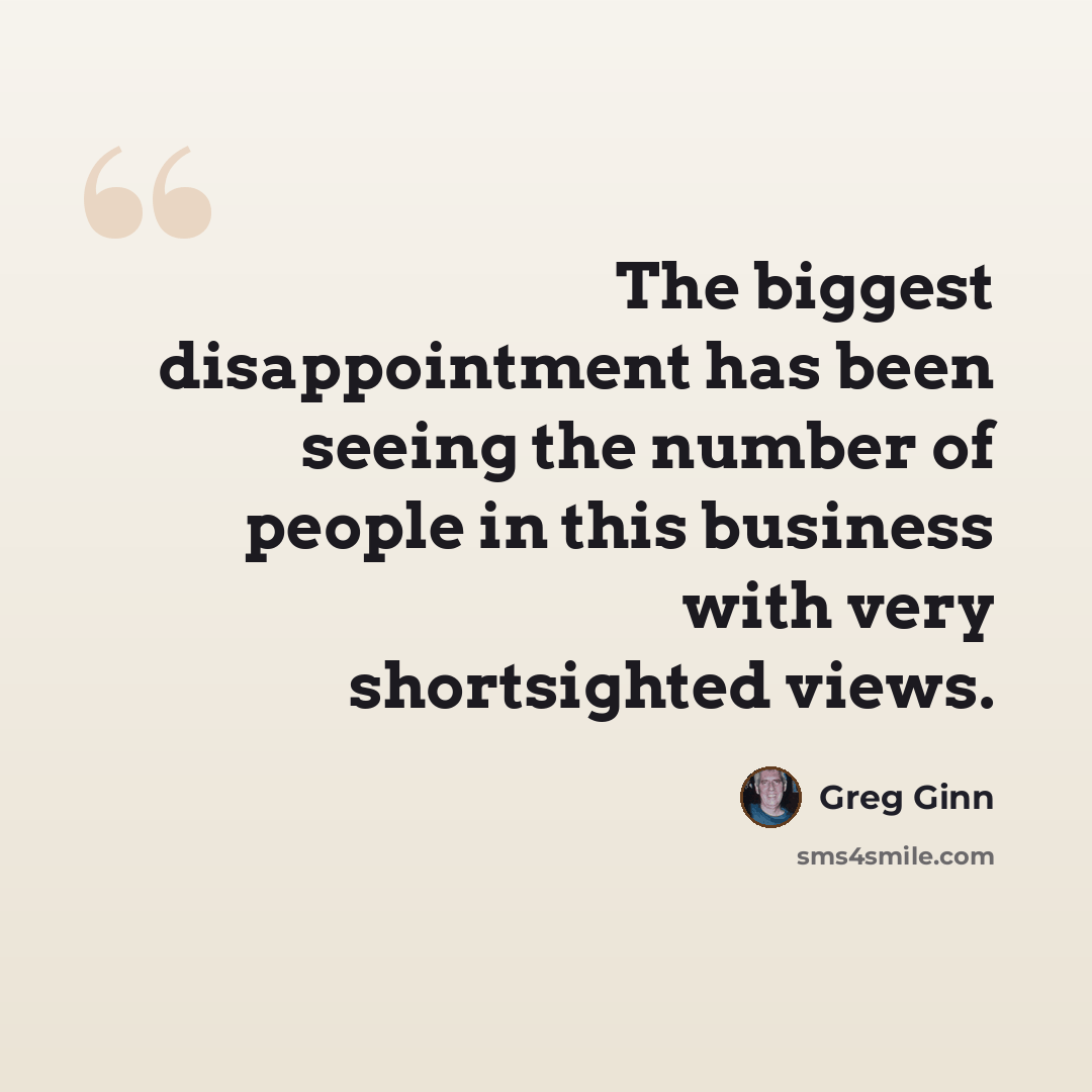 “The biggest disappointment has been seeing the number of people in this business with very shortsighted views.” quote by Greg Ginn