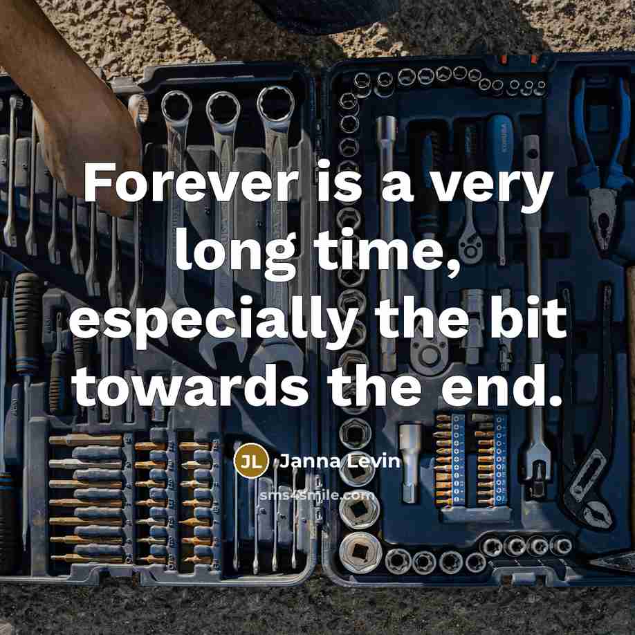“Forever is a very long time, especially the bit towards the end.” quote by Janna Levin