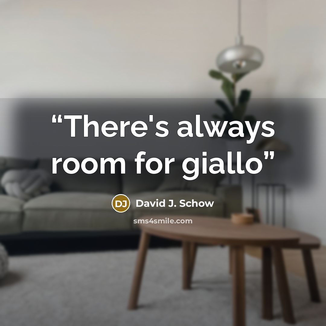 “There's always room for giallo” quote by David J. Schow