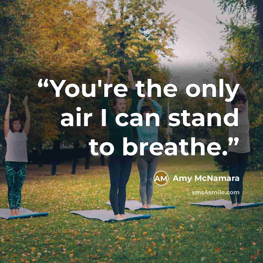 “You're the only air I can stand to breathe.” quote by Amy McNamara