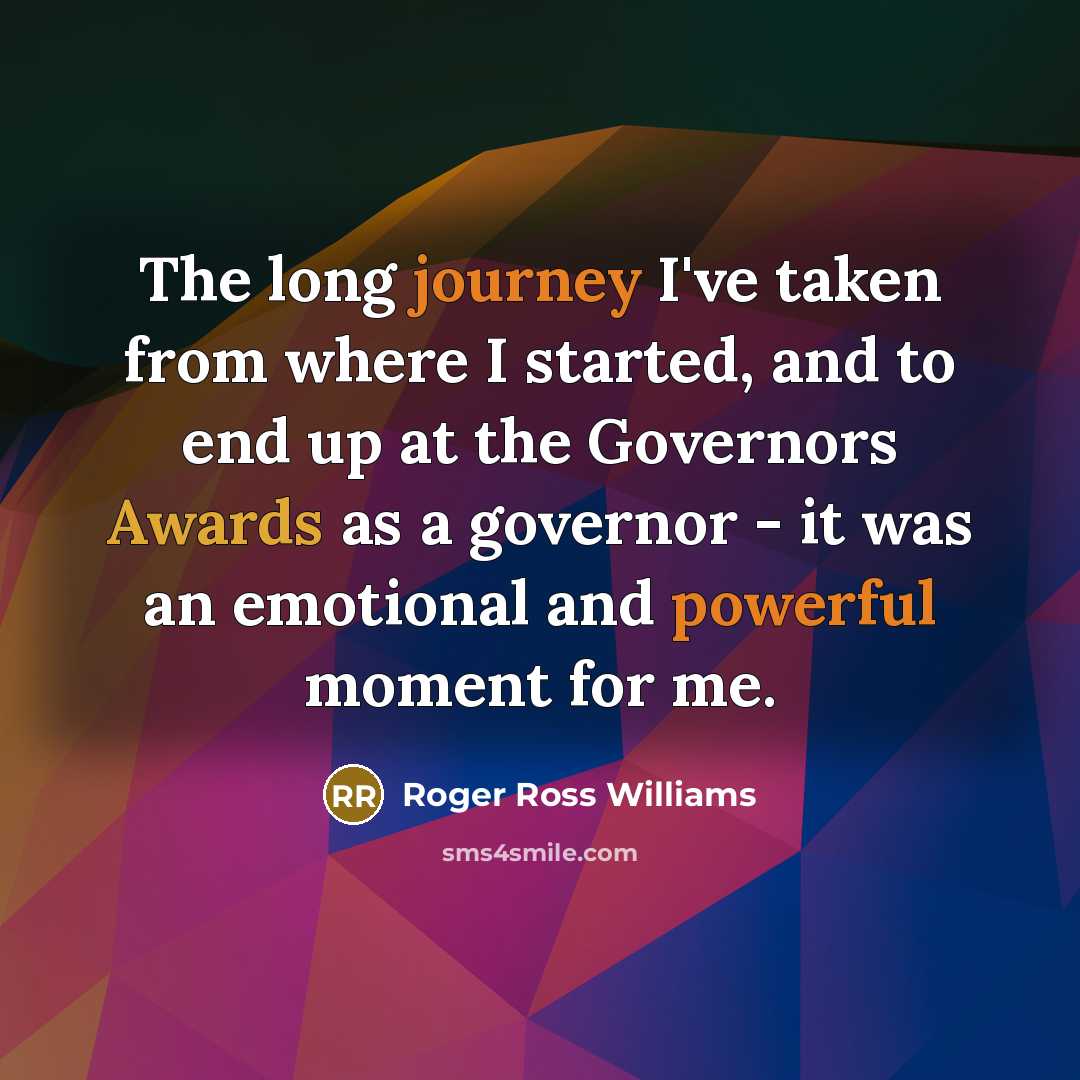 “The long journey I've taken from where I started, and to end up at the Governors Awards as a governor - it was an emotional and powerful moment for me.” quote by Roger Ross Williams