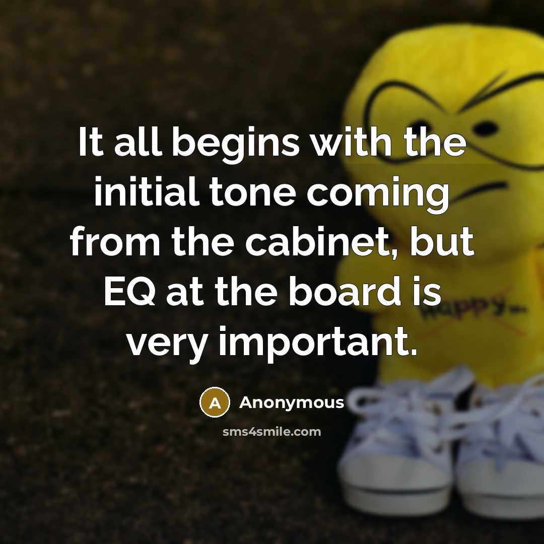 “It all begins with the initial tone coming from the cabinet, but EQ at the board is very important.” quote by Anonymous