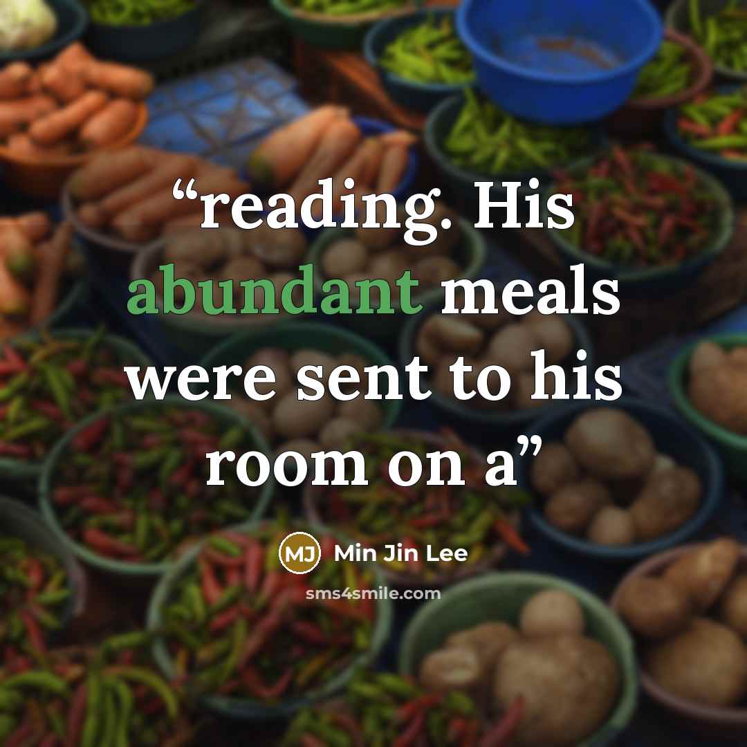 “reading. His abundant meals were sent to his room on a” quote by Min Jin Lee