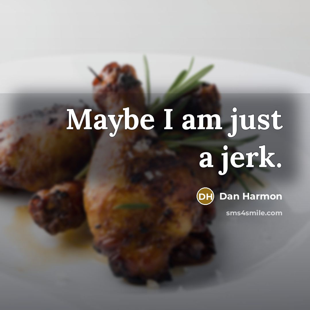 “Maybe I am just a jerk.” quote by Dan Harmon