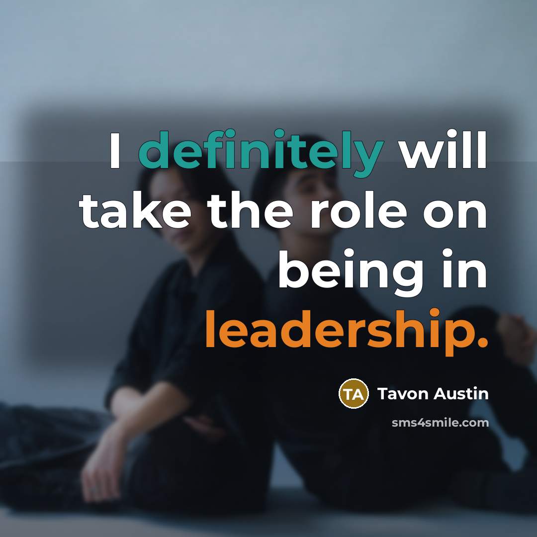 “I definitely will take the role on being in leadership.” quote by Tavon Austin