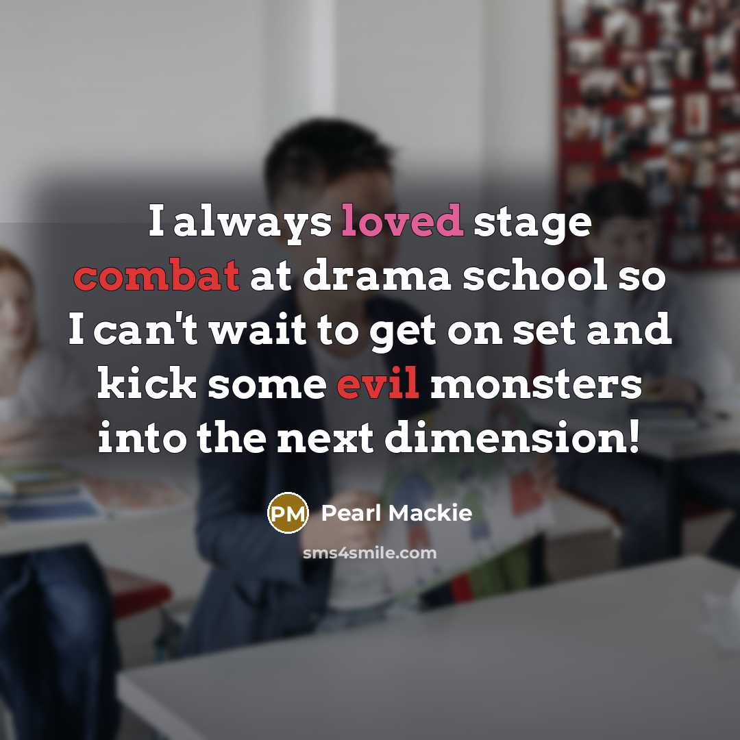 “I always loved stage combat at drama school so I can't wait to get on set and kick some evil monsters into the next dimension!” quote by Pearl Mackie