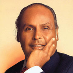 Portrait of Dhirubhai Ambani