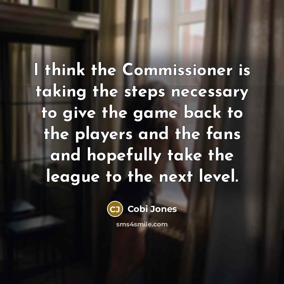 “I think the Commissioner is taking the steps necessary to give the game back to the players and the fans and hopefully take the league to the next level.” quote by Cobi Jones