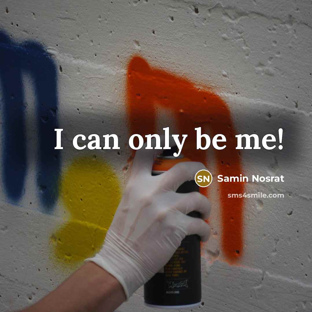 “I can only be me!” quote by Samin Nosrat