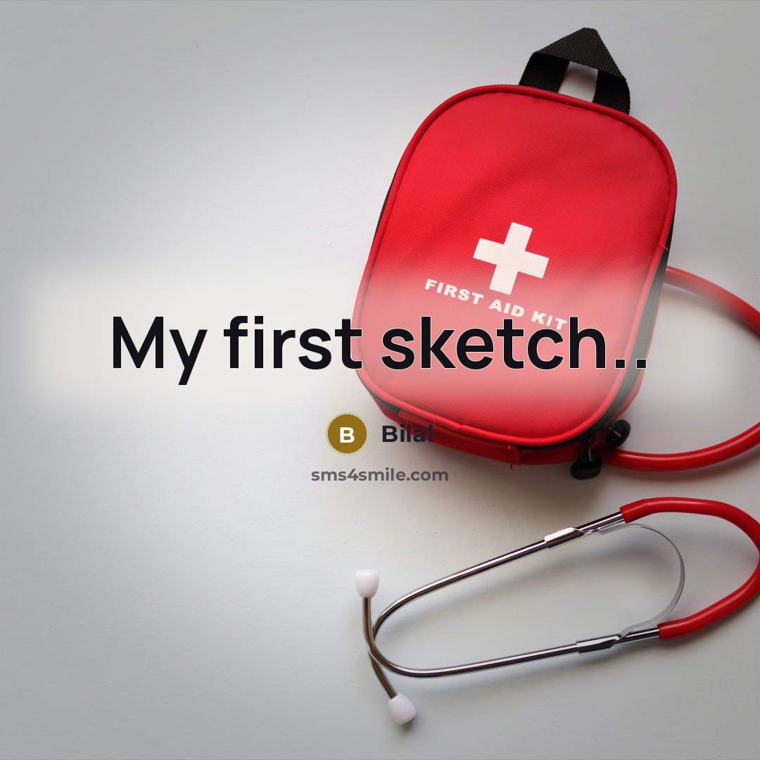 “My first sketch..” quote by Bilal