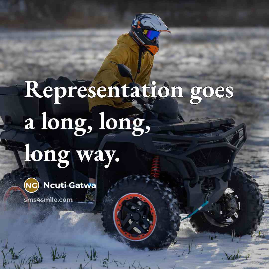 “Representation goes a long, long, long way.” quote by Ncuti Gatwa